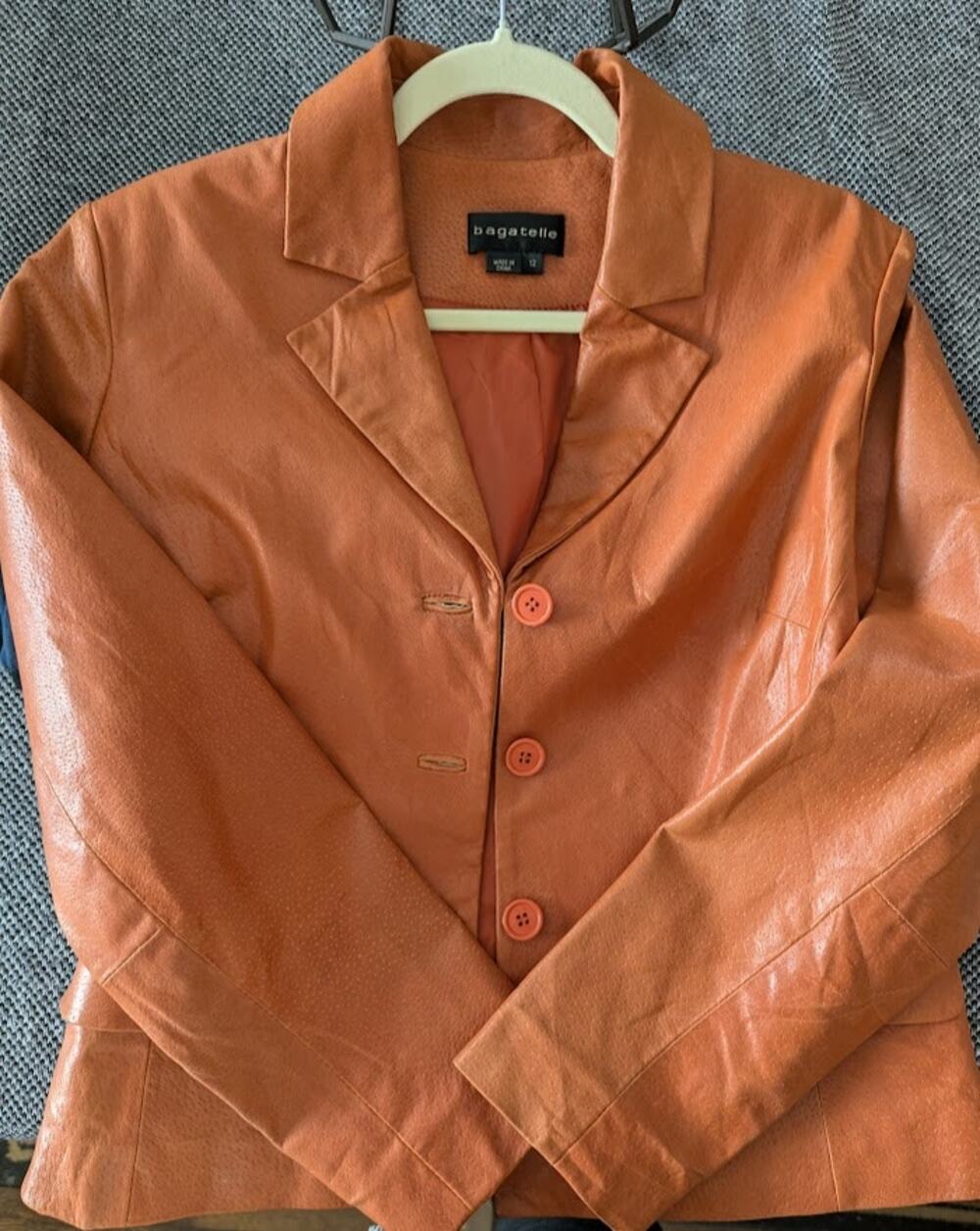 Bagatelle Genuine Leather Vintage Blazer - Women's Size 12